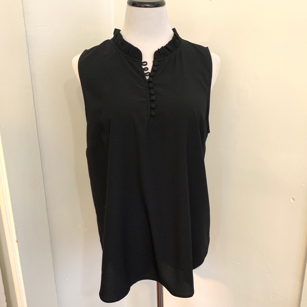 Ann Taylor Black Sleeveless Blouse
